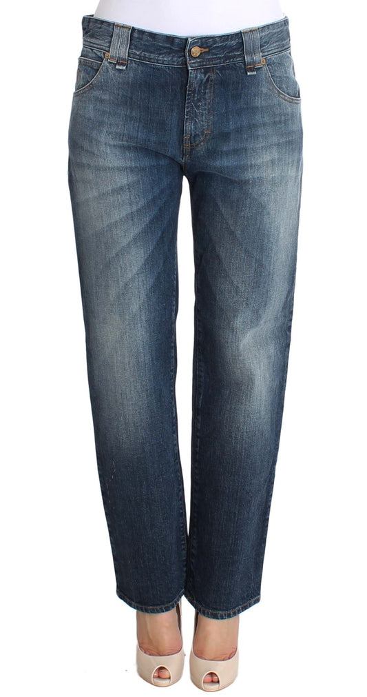 John Galliano Blue Wash Relaxed Fit Cotton Stretch Denim Jeans