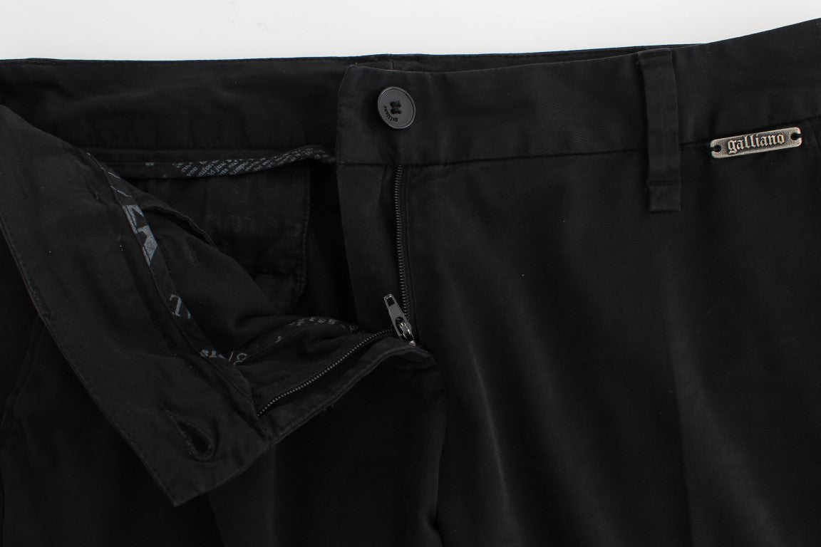 John Galliano Black straight leg pants