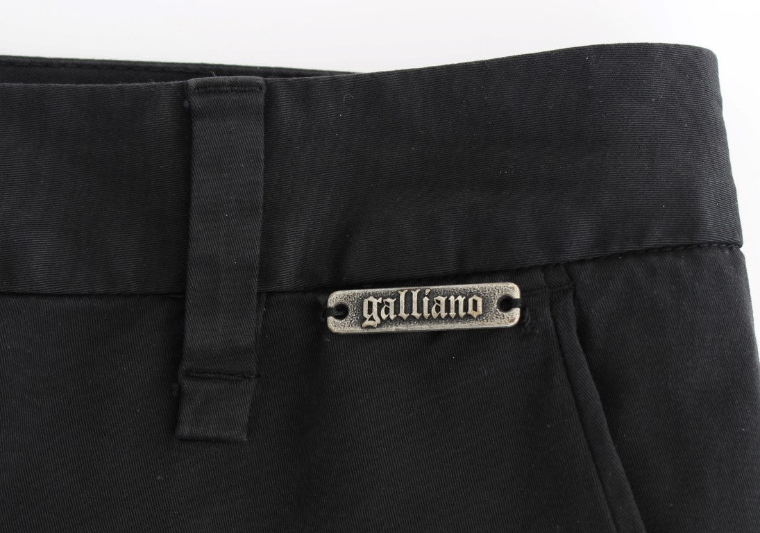 John Galliano Black straight leg pants