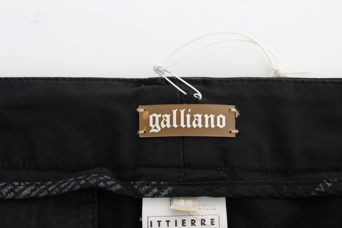 John Galliano Black straight leg pants