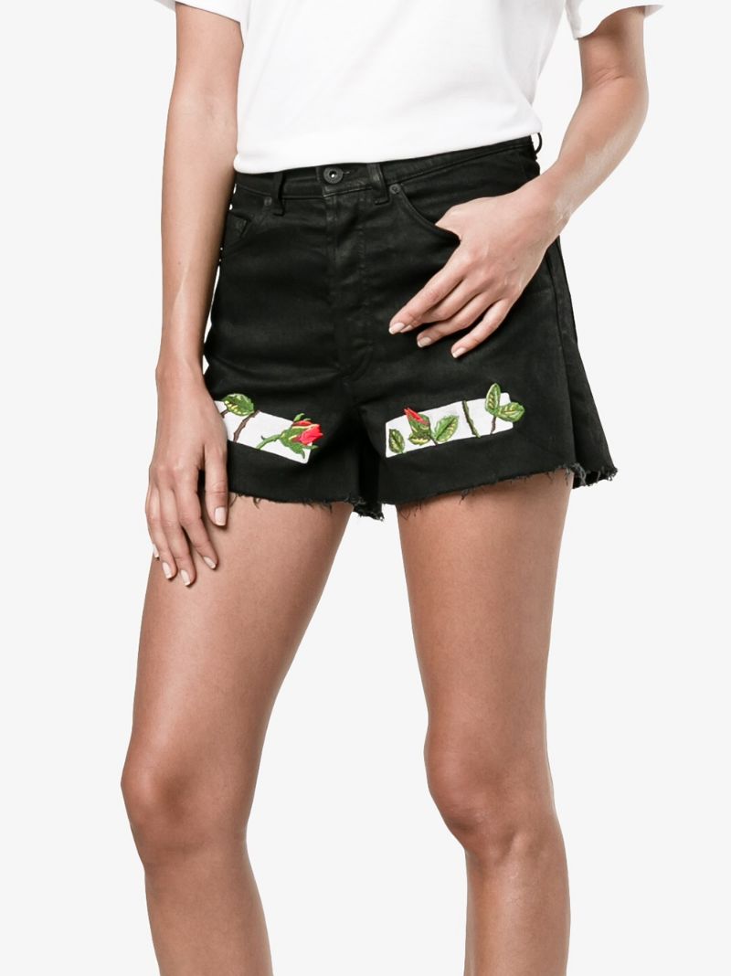 Off-White Black Cotton Short