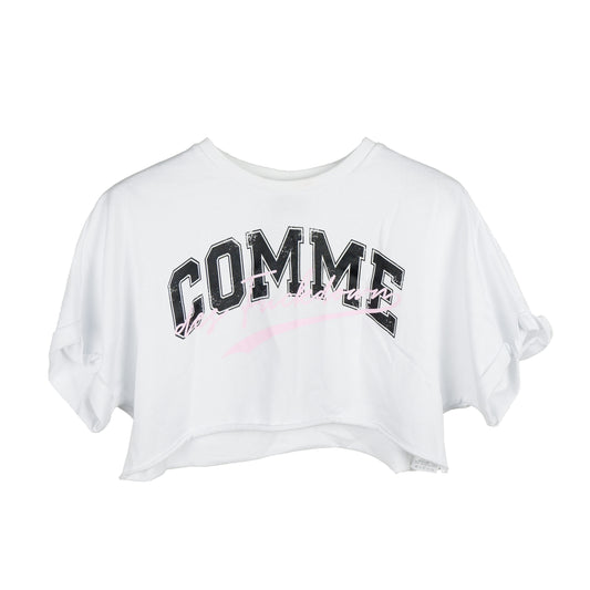 Comme Des Fuckdown White Cotton Tops & T-Shirt