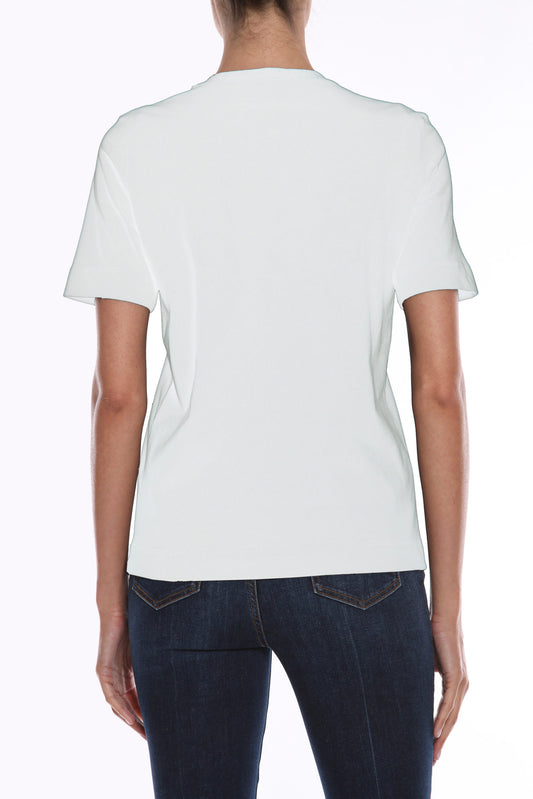 Love Moschino White Cotton Tops & T-Shirt