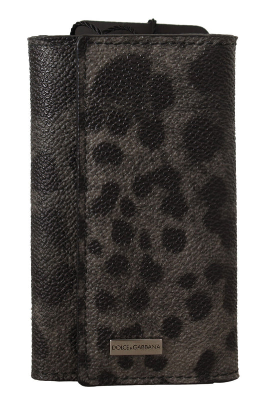 Dolce & Gabbana Chic Leopard Pattern Keyholder Case