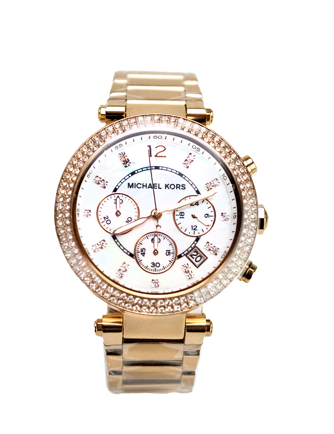 Michael Kors Parker 40 mm Case Stainless Steel Rose Gold Tone Watch MK5491